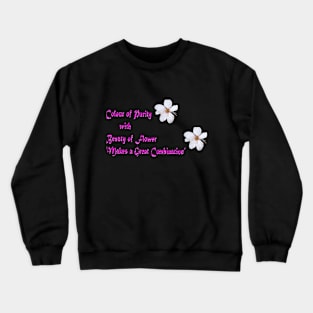 beauty of white flower Crewneck Sweatshirt